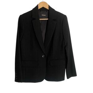 Trina Turk Black Single Button Front Black Jacket 6